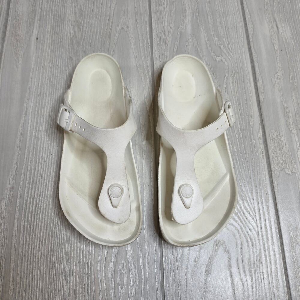 Birkenstock White EVA Rubber Gizeh Essentials Sandals Size US 9 / 37